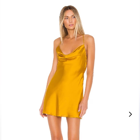 Lovers + Friends Dresses & Skirts - Lovers + Friends Boa Mini Satin Cowl Neck